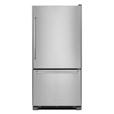 KitchenAid 30 in. 19.0 cu. ft. Bottom Freezer Refrigerator Right Hinged - Stainless Steel | KRBR109ESS