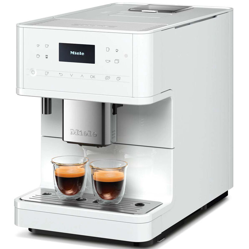 Miele CM 6160 MilkPerfection Countertop Coffee Machine with WiFi Connect, AromaticSystem, OneTouch for 2 Convenient Cleaning and Maintenance Programs - LotusWhite, Lotus White, hires