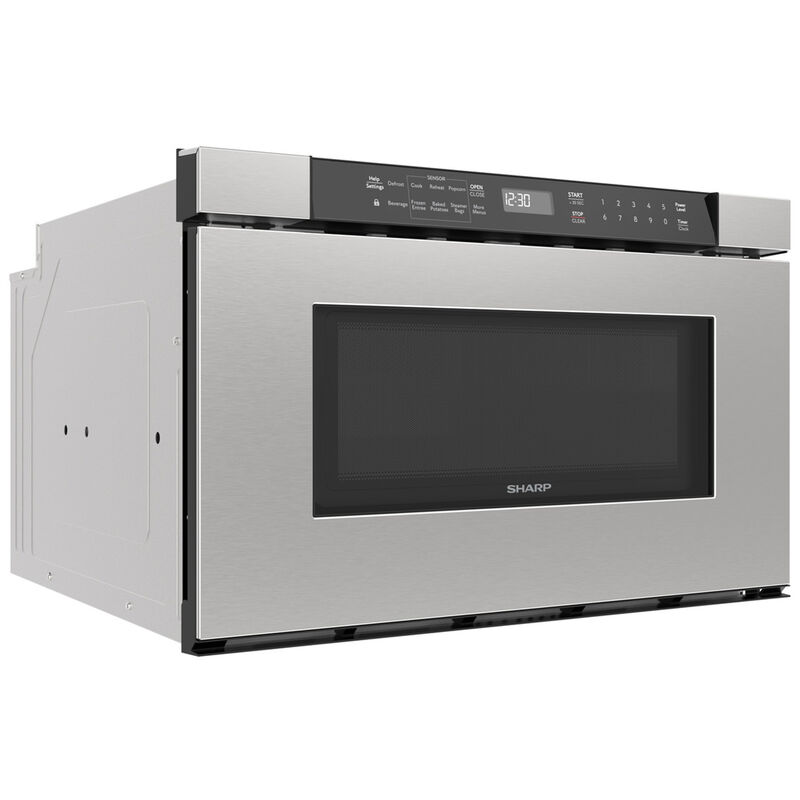Sharp 24 in. 1.2 cu. ft. 950W Built-In Microwave with Sensor Cooking - Stainless Steel, , hires