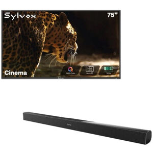 Sylvox - Cinema 75" Class Full Sun 4K UHD QLED Smart Google Outdoor TV, , hires