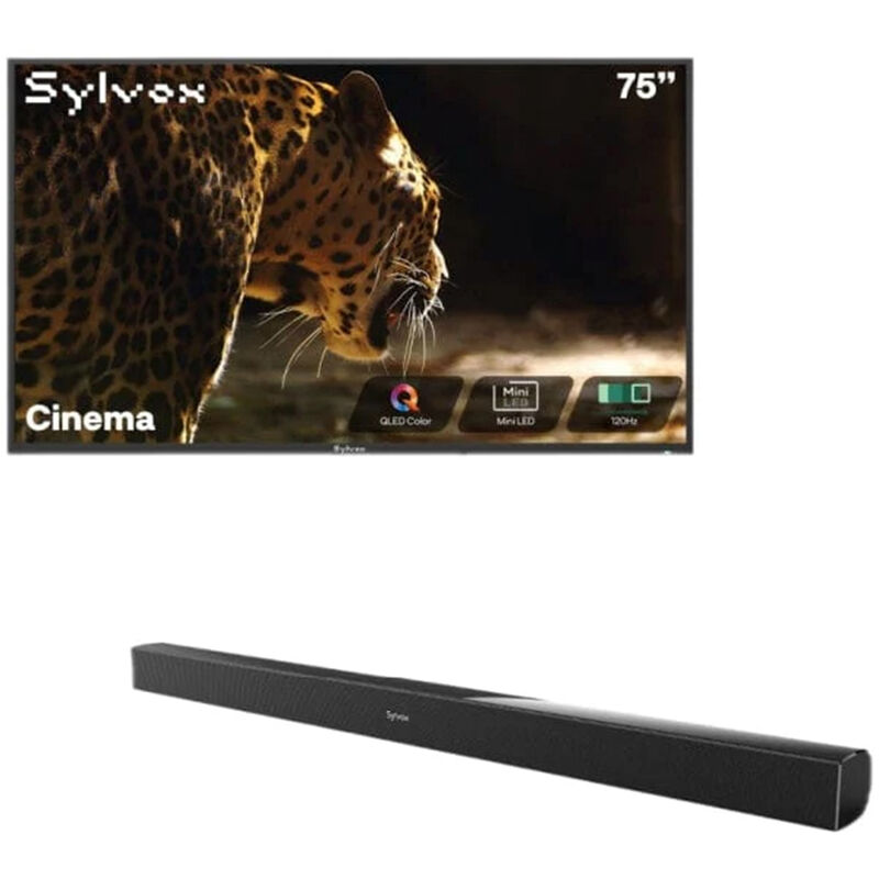 Sylvox - Cinema 75" Class Full Sun 4K UHD QLED Smart Google Outdoor TV, , hires