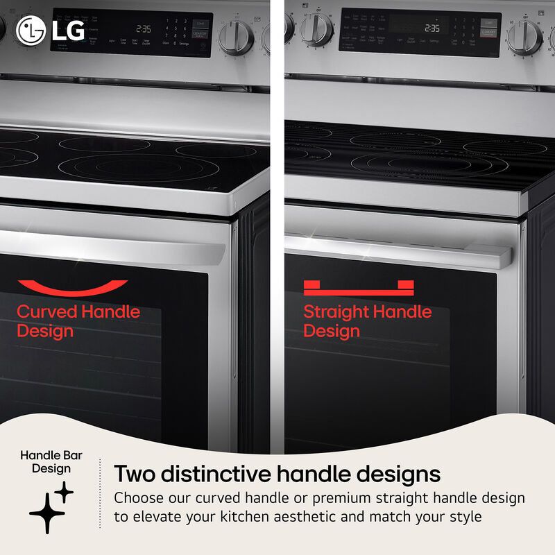 LG InstaView 30 in. 6.3 cu. ft. Smart Air-Fry True European Convection Slide-In Electric Range with 4 Induction Burners & 1 Radiant Burner - PrintProof Stainless Steel, , hires
