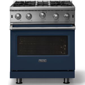Viking 5 Series 30 in. 4 cu. ft. Standard Convection Gas Range with Open Burners - Slate Blue, , hires
