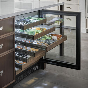 Monogram 24 in. Undercounter Wine Cooler with Wood Racks, Single Temperature Zone & 57 Bottle Capacity - Custom Panel Ready, , hires