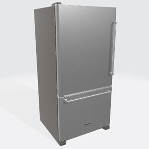 KitchenAid 33 in. 22 cu. ft. Bottom Freezer Refrigerator Left Hinged - Stainless Steel, , hires