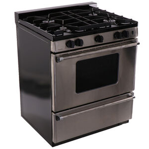 Premier Pro Series 30 in. 3.9 cu. ft. Gas Range with 4 Sealed Burners - Stainless Steel, , hires