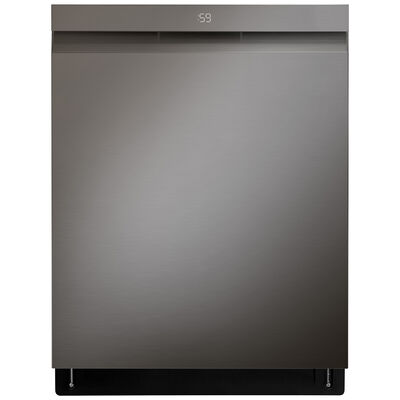 LG 24 in. Smart Built-In Dishwasher with Top Control, 46 dBA Sound Level, 15 Place Settings, 9 Wash Cycles & Sanitize Cycle - PrintProof Black Stainless Steel | LDPH5554D