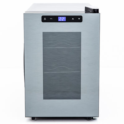 Avanti Elite Series 10 in. Compact Freestanding Wine Cooler with 6 Bottle Capacity, Single Temperature Zones & Digital Control - Stainless Steel | WCT6C4S