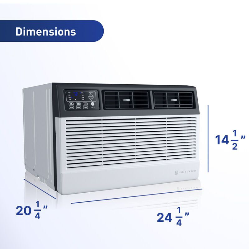 Friedrich Uni-Fit Series 10,000 BTU Smart Energy Star Through-the-Wall Air Conditioner with 3 Fan Speeds, Sleep Mode & Remote Control - White, , hires