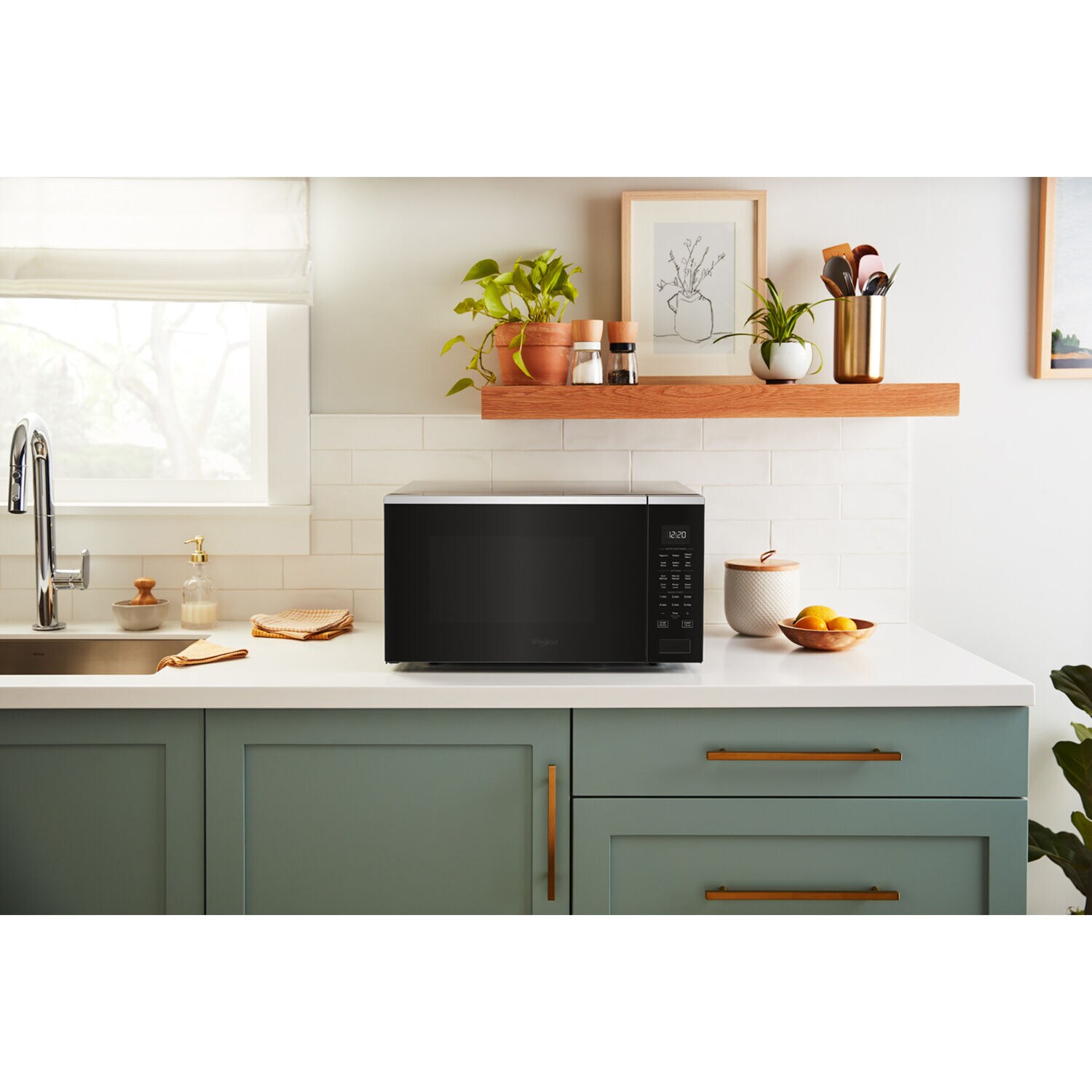 Whirlpool low profile microwave fingerprint resistant stainless steel new arrivals