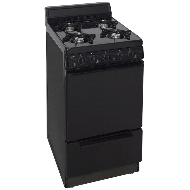 Premier 20 in. 2.4 cu. ft. Gas Range with Open Burners - Black, , hires