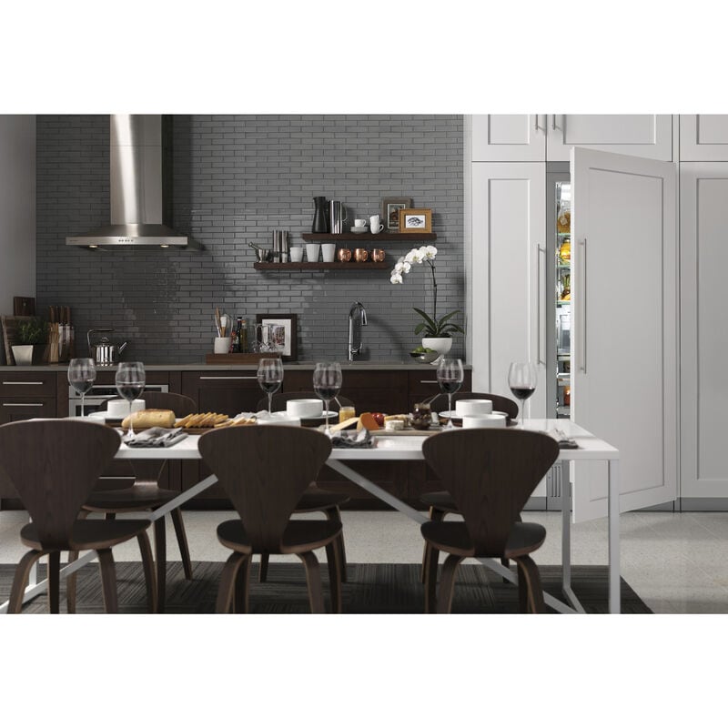 Monogram 30 in. Convertible Chimney Style Range Hood with 420 CFM, 4 Fan Speeds & 2 Halogen Lights - Stainless Steel, , hires