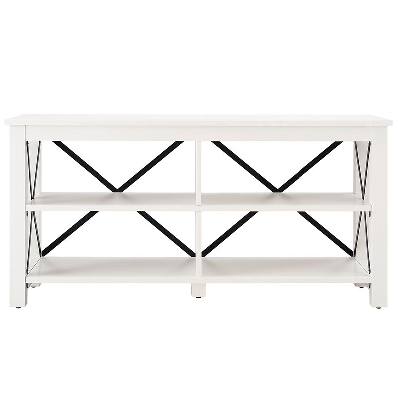 Hudson & Canal Sawyer 50" TV Stand - White, , hires