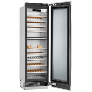 Signature Kitchen Suite Instaview 24 in. Built-in Smart Wine Cooler with Metal & Wood Racks, Multi-Temperature Zones & 113 Bottle Capacity - Custom Panel Ready, , hires