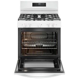 Frigidaire 30 in. 5.1 cu. ft. Oven Freestanding Natural Gas Range with 5 Sealed Burners - White, , hires
