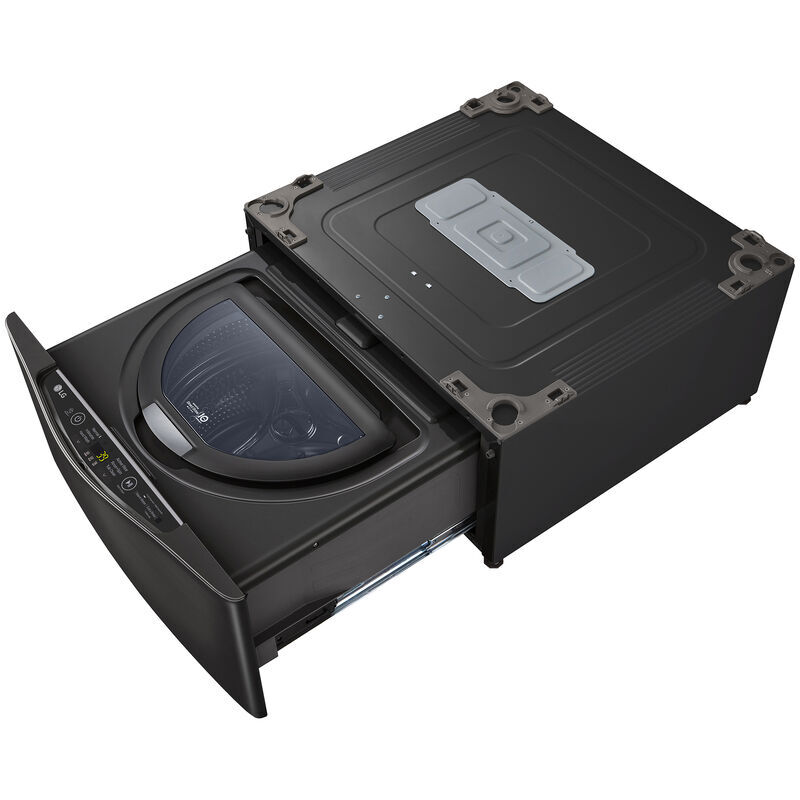 LG SideKick 29 in. 1.0 cu. ft. TwinWash Compatible Pedestal Washer - Black Steel, , hires