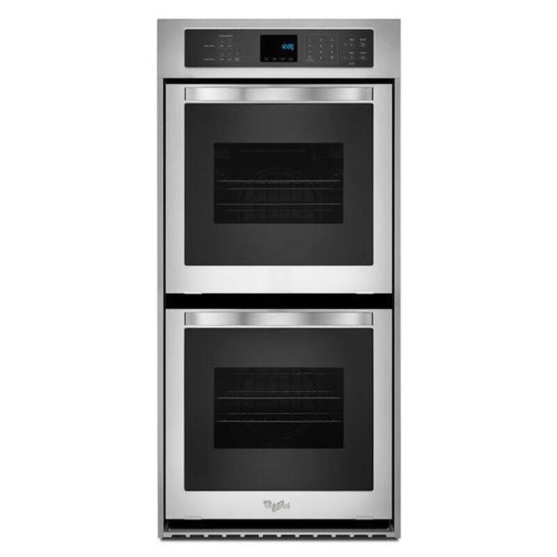 Whirlpool 24 6 2 Cu Ft Electric Double Wall Oven With Self Clean Stainless Steel P C Richard Son - 24 Inch Single Wall Oven White