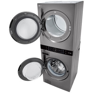 LG 27 in. WashTower with 4.5 cu. ft. Washer with 6 Wash Programs & 7.4 cu. ft. Gas Dryer with 6 Dryer Programs, Sensor Dry & Wrinkle Care - Graphite Steel, Graphite Steel, hires