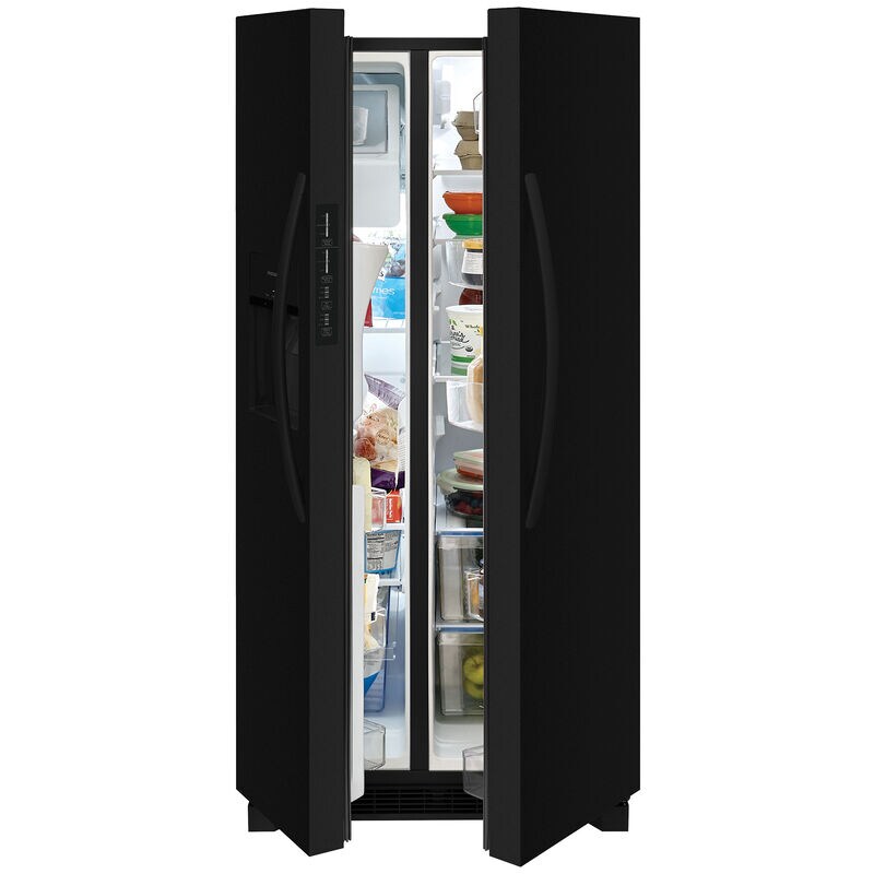 Frigidaire 33 in. 22.3 cu. ft. Side by Side Refrigerator with Ice & Water Dispenser - Black, Black, hires