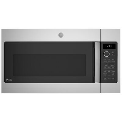 GE Profile 30 in. 1.7 cu. ft. Over-the-Range Microwave with Air Fry, 10 Power Levels, 300 CFM & Sensor Cooking Controls - Stainless Steel | PVM9179SRSS