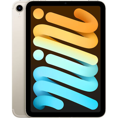 Apple 8.3" iPad mini 6th Gen, 64GB, Wi-Fi + Cellular - Starlight | MK8C3LL/A