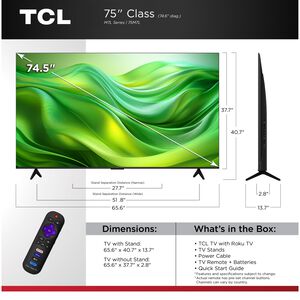 TCL - 75" Class M7L Mini-LED 4K UHD Smart Roku TV, , hires
