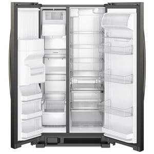 Whirlpool 33 in. 21.4 cu. ft. Side by Side Refrigerator with Ice & Water Dispenser - Black Stainless, Black Stainless, hires