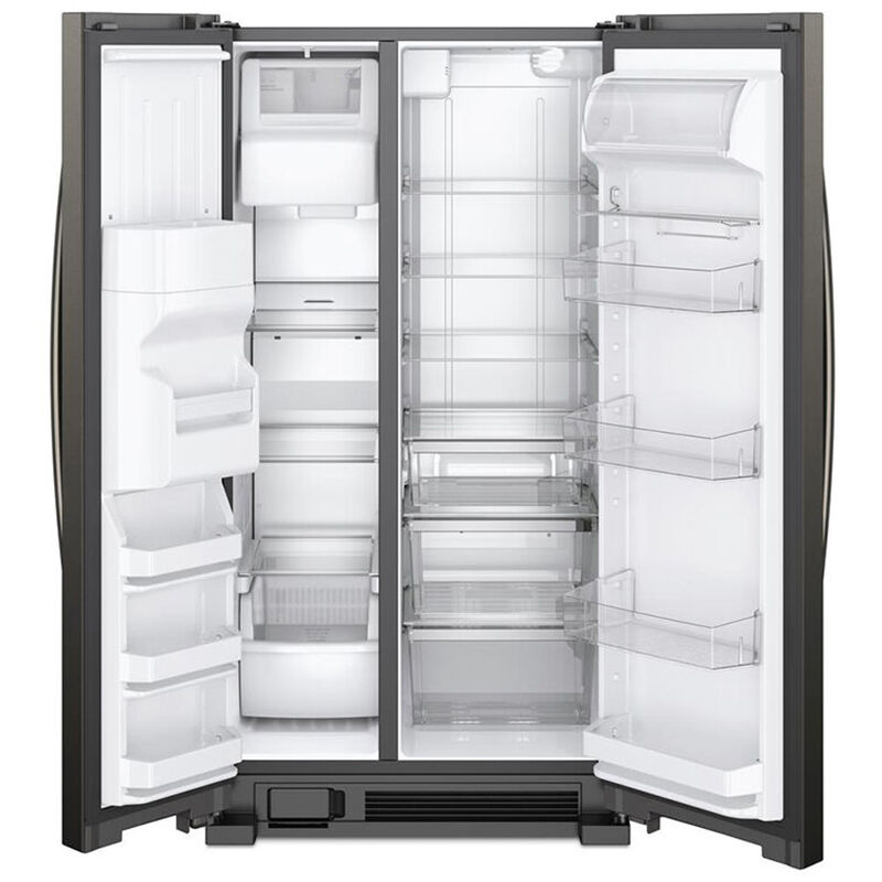Whirlpool 33 in. 21.4 cu. ft. Side by Side Refrigerator with Ice & Water Dispenser - Black Stainless, Black Stainless, hires