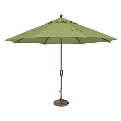 Catalina 11' Octagon Push Button Market Umbrella in Sunbrella Fabric - Ginkgo | SSUM92A54011