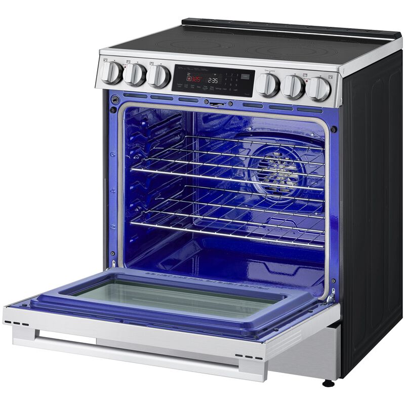 LG 30 in. 6.3 cu. ft. Smart Air-Fry True European Convection Electric Range with Radiant Burners PrintProof Stainless Steel, , hires