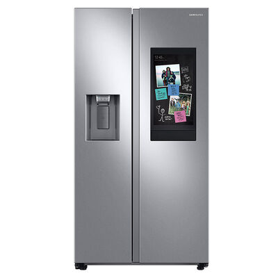 Samsung Family Hub Series 36 in. 26.7 cu. ft. Smart Side-by-Side Refrigerator with Family Hub, Ice & Water Dispenser - Stainless Steel | RS27T5561SR