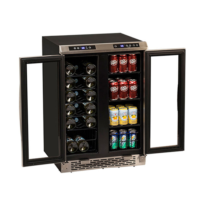 Avanti 24 in. Built-In Undercounter Wine Cooler with Dual Zones & 19 Bottle Capacity - Stainless Steel, , hires