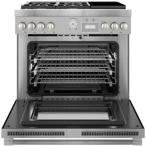 Thermador Pro Grand Professional Series 36 in. 5.7 cu. ft. Smart True European Convection Dual Fuel Range with 4 Sealed Burners - Stainless Steel, , hires