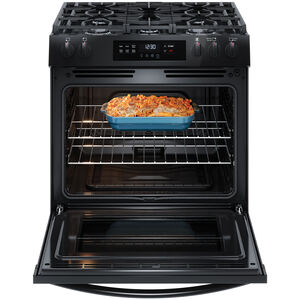 Frigidaire 30 in. 5.1 cu. ft. Slide-In Gas Range with 5 Sealed Burners - Black, , hires