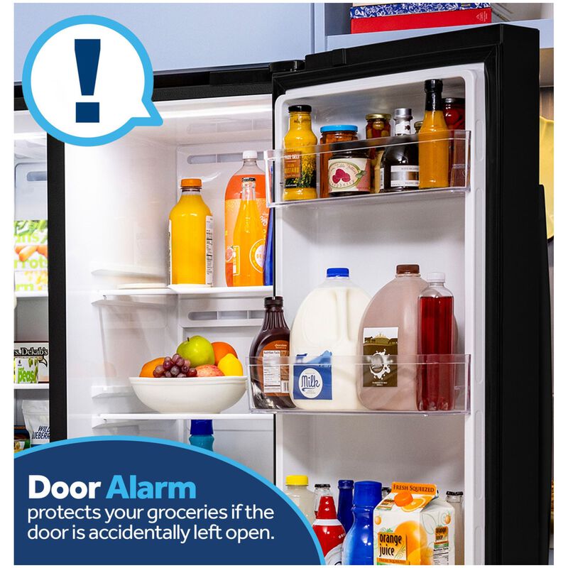 GE 36 in. 27.9 cu. ft. Side-by-Side Refrigerator with Ice & Water Dispenser - Black, , hires
