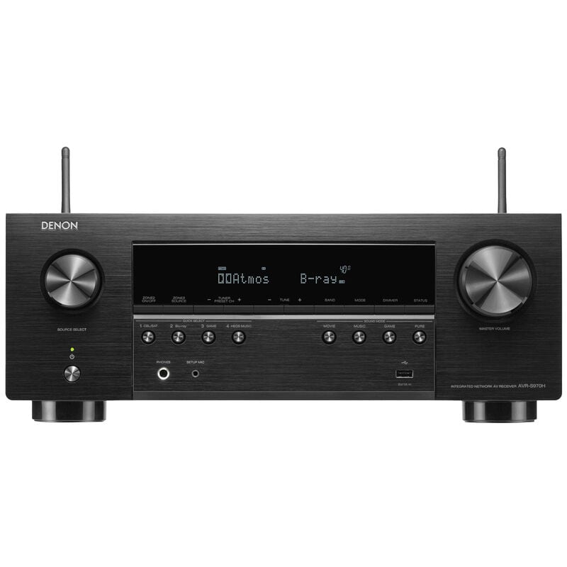 Denon 8K Video & 3D Audio Experience, 7.2 Channel Receiver with Built-In HEOS - Black, , hires