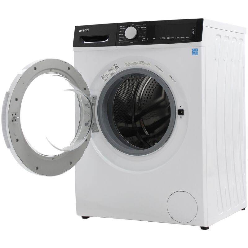 Avanti 24 in. 2.2 cu. ft. Stackable Front Load Washer with Sanitize & Steam Cycle - White, , hires