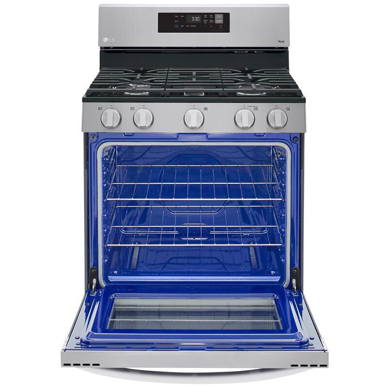 LG 30 in. 5.8 cu. ft. Smart Gas Range with 5 Sealed Burners - Stainless Steel, , hires