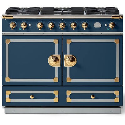 La Cornue Cornufe Series 43 in. 4.6 cu. ft. Standard Convection Double Oven Dual Fuel Range with 5 Sealed Burners - Wintersky | C1HF