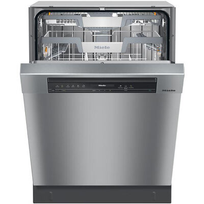 Miele 24 in. Built-In Dishwasher with AutoDos System, Front Control, 42 dBA Sound Level, 16 Place Settings, 24 Wash Cycles & Sanitize Cycle - Stainless Steel | G7316SCUSS