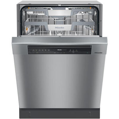 Miele 24 in. Front Control Smart Dishwasher with 42 dBa Sound Level, 3rd-Rack & Pocket - Stainless Steel | G7316SCUSS