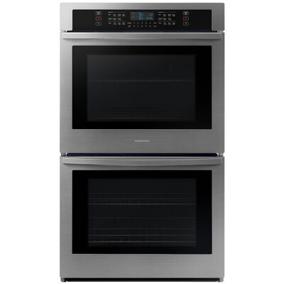 Samsung 30 in. 10.2 cu. ft. Electric Smart Double Wall Oven With Self Clean - Stainless Steel | NV51T5511DS