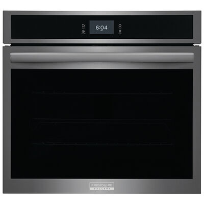 Frigidaire Gallery 30 in. 5.3 cu. ft. Electric Wall Oven with True European Convection & Steam Clean - Black Stainless Steel | GCWS3067AD