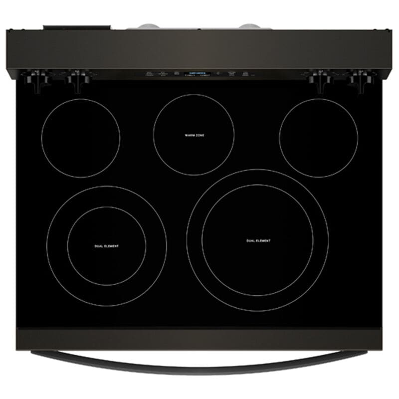 Whirlpool 30 in. 5.3 cu. ft. Air-Fry Standard Convection Electric Range with Radiant Burners - Black Stainless, , hires