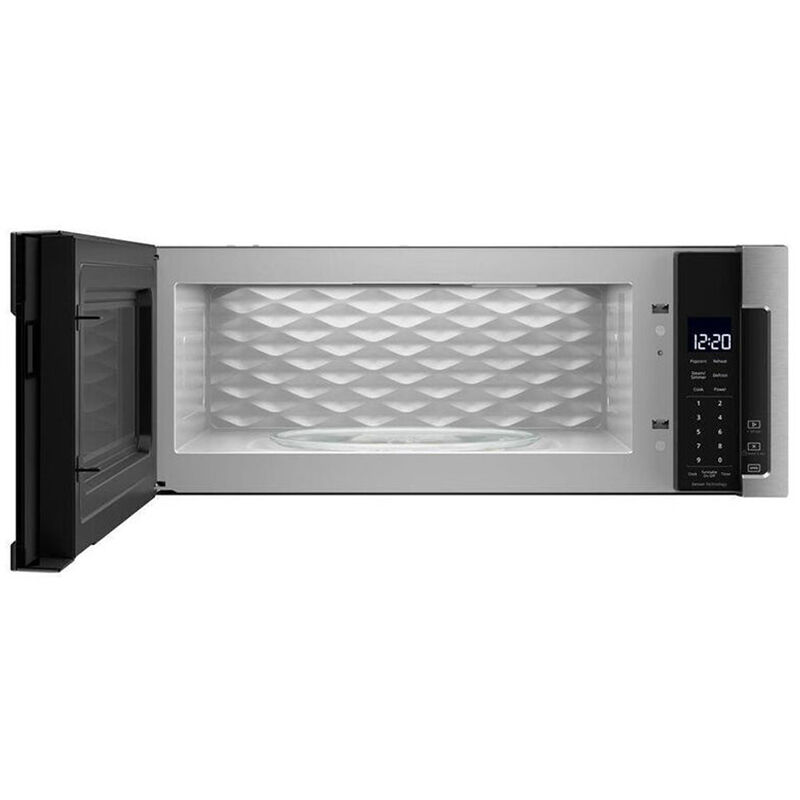 Whirlpool 30 in. 1.1 cu. ft. 1000W Low Profile Over-the-Range Microwave with 400 CFM - Stainless Steel, Stainless Steel, hires