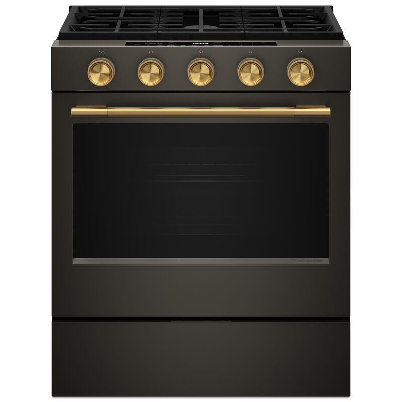 KitchenAid Handle and Knob Hardware Accessory Kit for Slide-In Convection Range - Brass, , hires