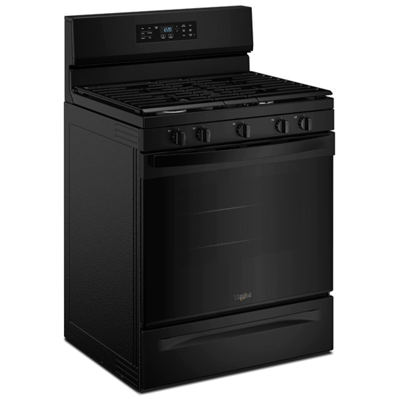 Whirlpool 30 in. 5.0 cu. ft. Air-Fry Standard Convection Gas Range with 5 Sealed Burners - Black, , hires