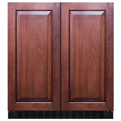 Summit 30 in. 5.4 cu. ft. Side by Side Undercounter Refrigerator - Custom Panel Ready with Black Trim | FFRF3070BIF