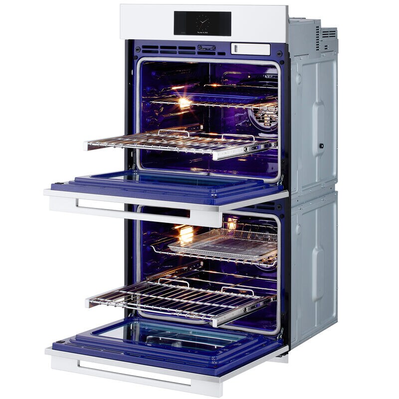 Signature Kitchen Suite Transitional 30 in. 9.4 cu. ft. Smart Top Control SteamElectric Double Wall Oven with True European Convection - Stainless Steel, , hires