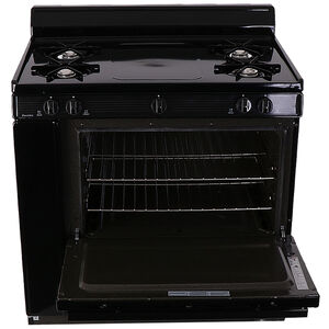 Premier 36 in. 3.9 cu. ft. Gas Range with Open Burners - Black, , hires